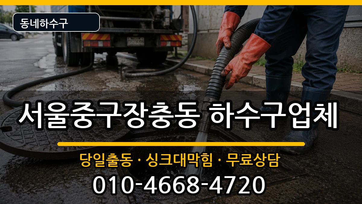 서울중구장충동 하수구막힘 증상 처리 안내 이미지 1