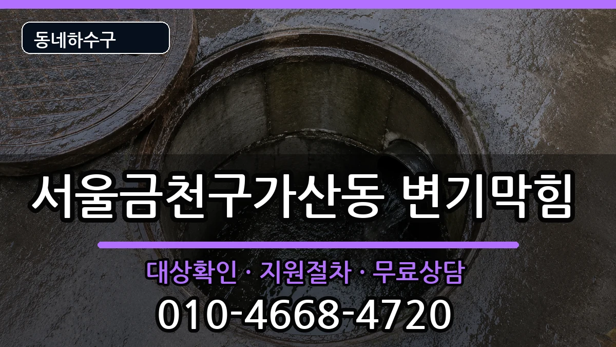 서울금천구가산동 변기막힘 증상 처리 안내 이미지 2