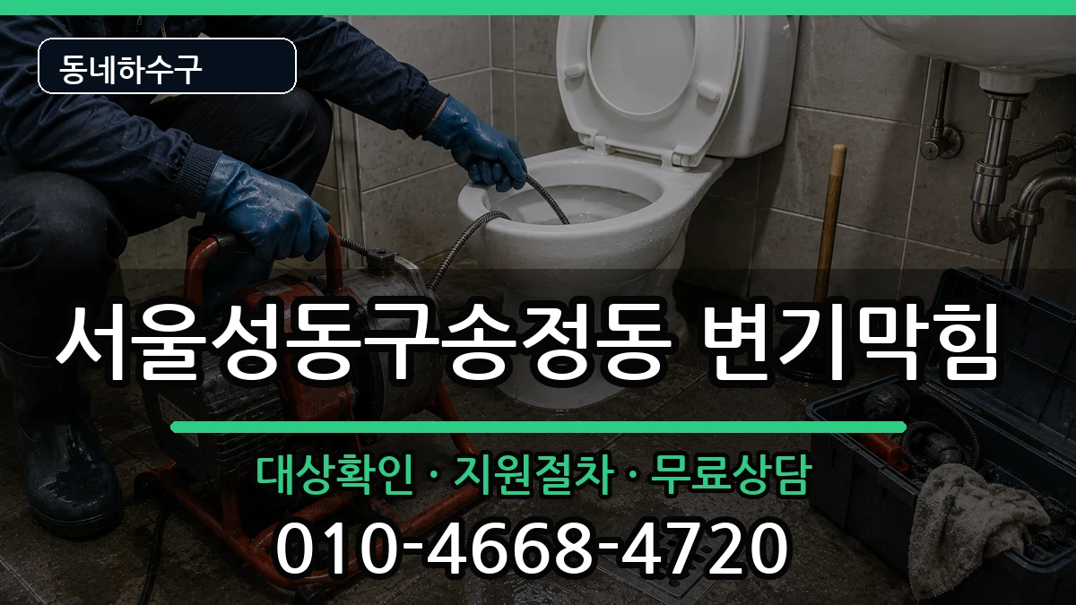 서울성동구송정동 변기막힘 증상 처리 안내 이미지 2