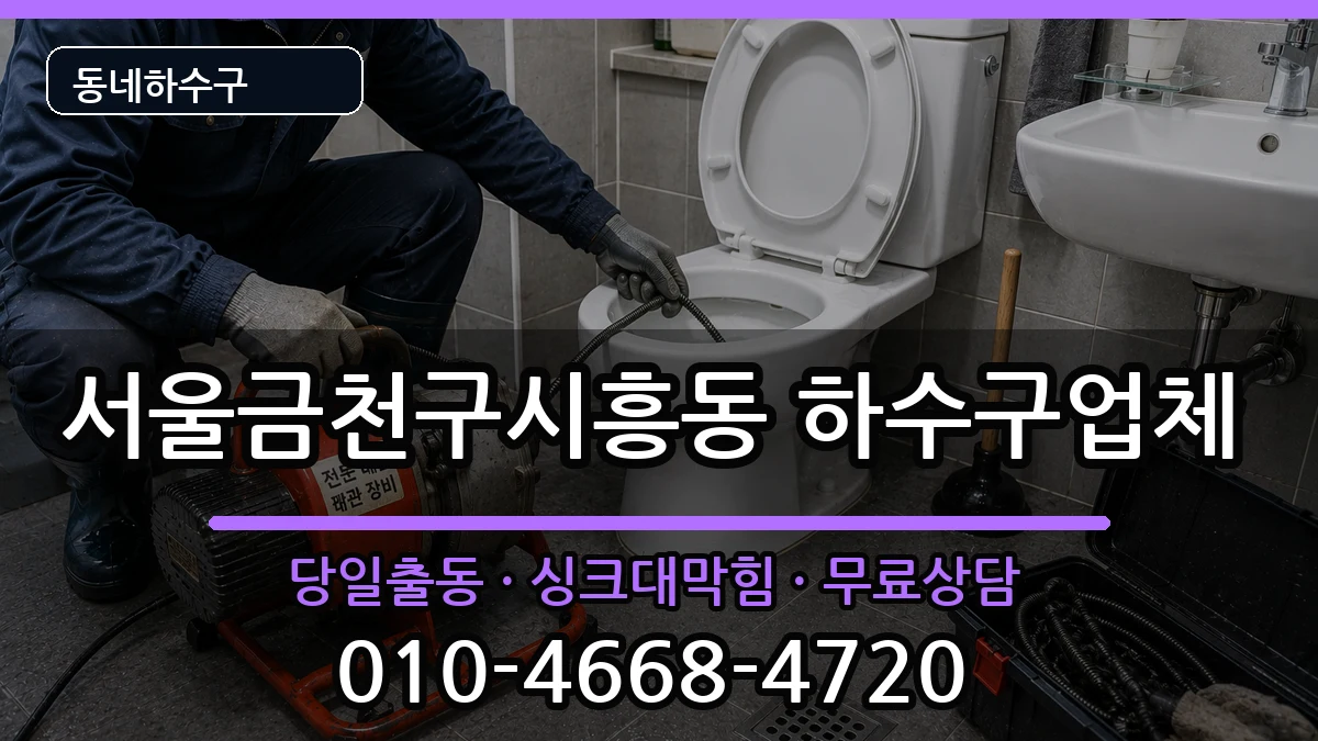 서울금천구시흥동 하수구막힘 서울금천구시흥동 하수구막힘 증상 처리 안내 이미지 1