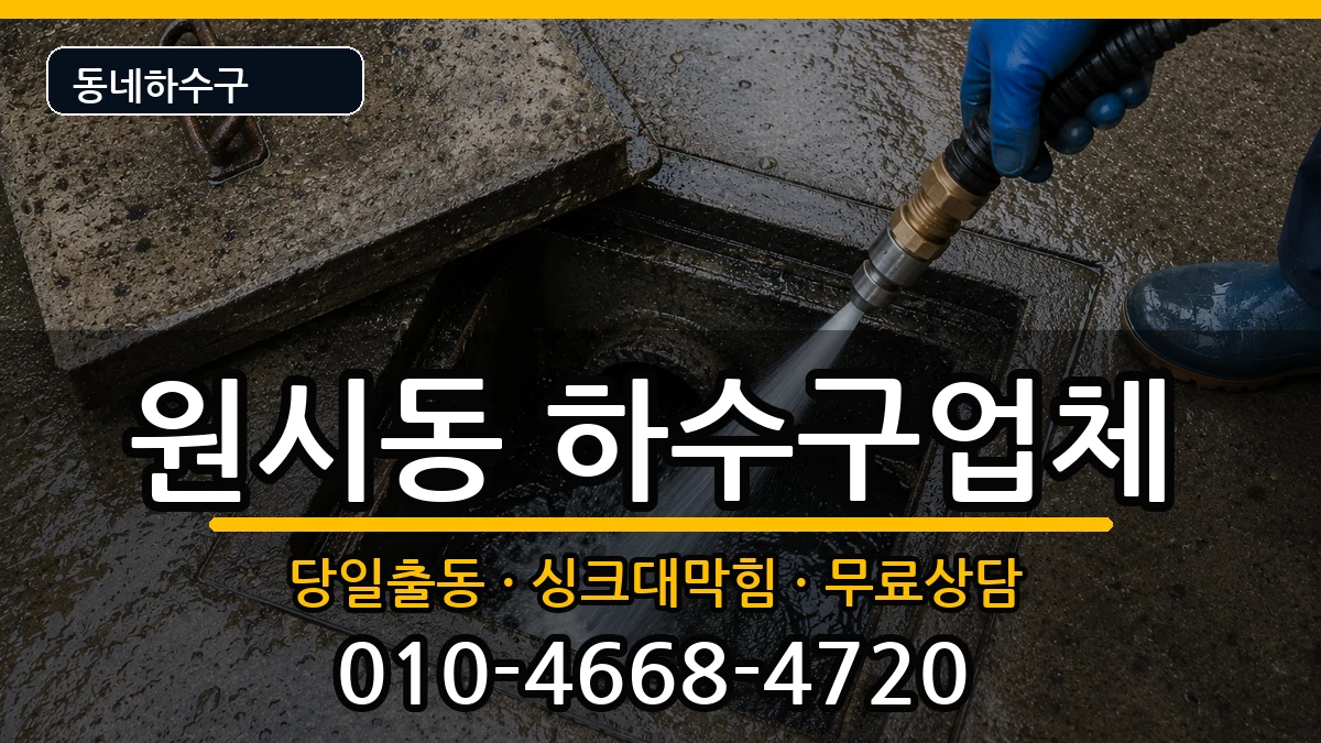경기안산시단원구원시동 하수구막힘 경기안산시단원구원시동 하수구막힘 증상 처리 안내 이미지 1