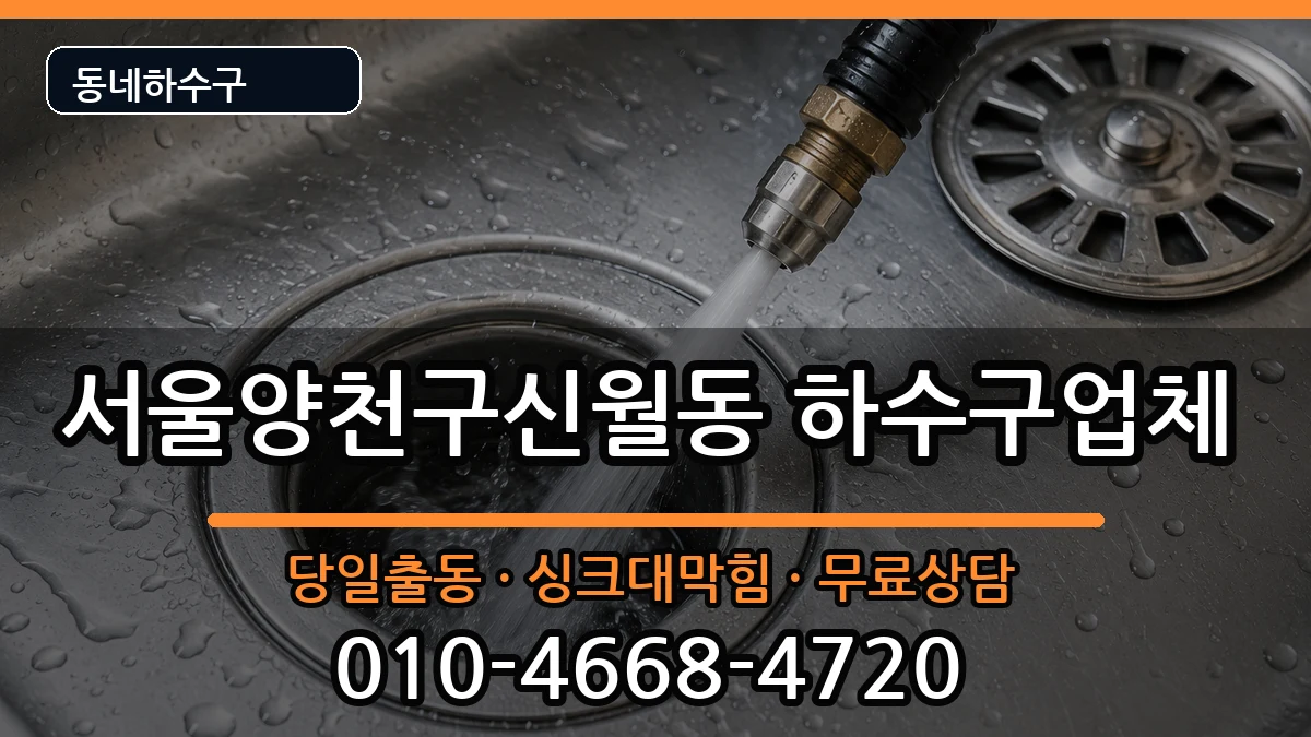 서울양천구신월동 하수구막힘 증상 처리 안내 이미지 3