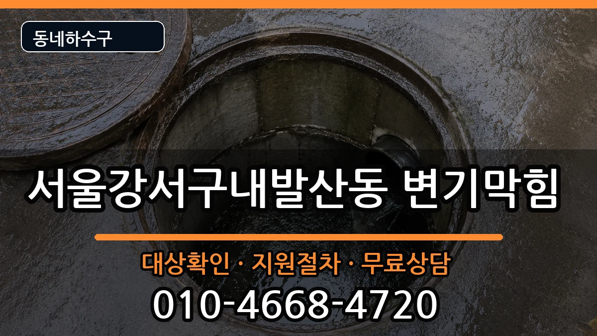 서울강서구내발산동 변기막힘 증상 처리 안내 이미지 1