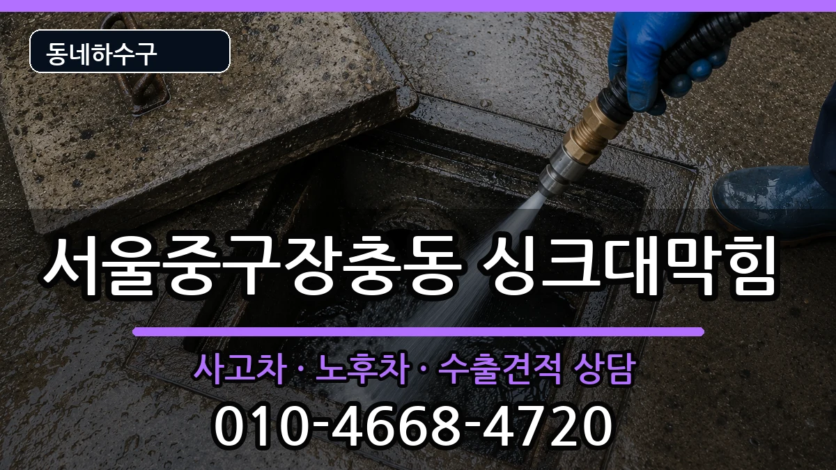 서울중구장충동 싱크대막힘 증상 처리 안내 이미지 2
