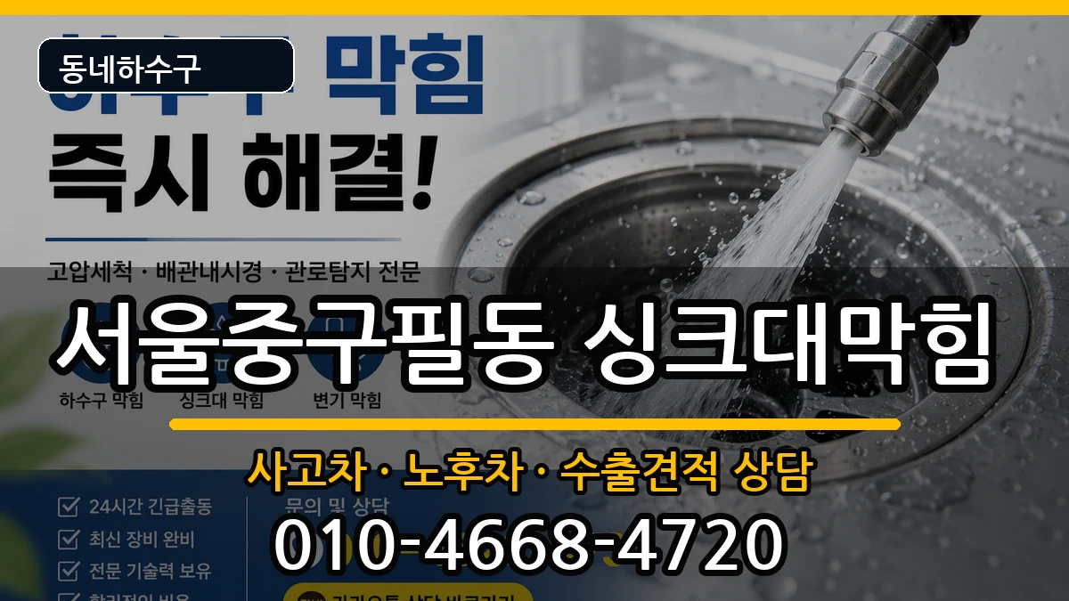 서울중구필동 싱크대막힘 서울중구필동 싱크대막힘 증상 처리 안내 이미지 2