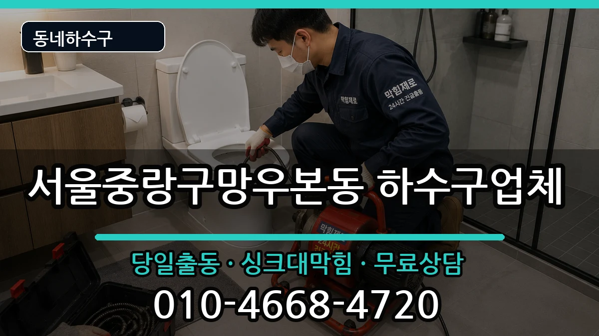 서울중랑구망우본동 하수구막힘 서울중랑구망우본동 하수구막힘 증상 처리 안내 이미지 2
