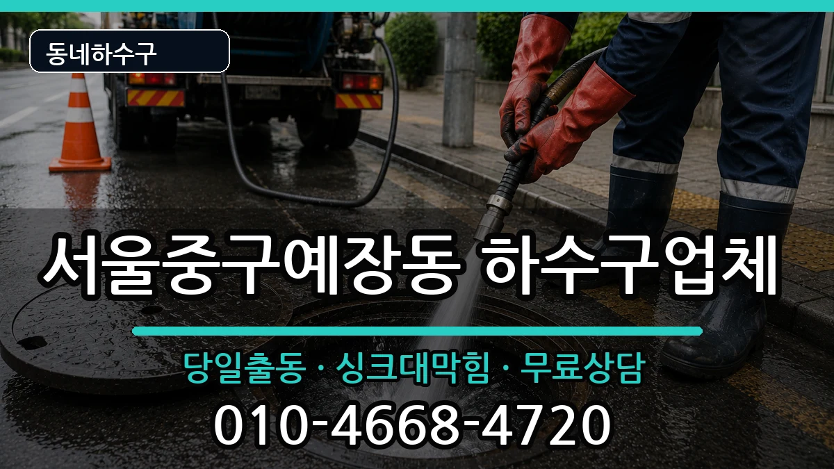 서울중구예장동  하수구막힘 질문형