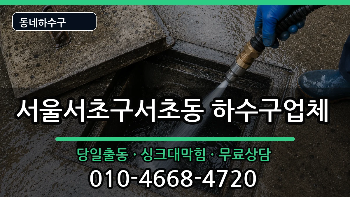 서울서초구서초동 하수구막힘 증상 처리 안내 이미지 1