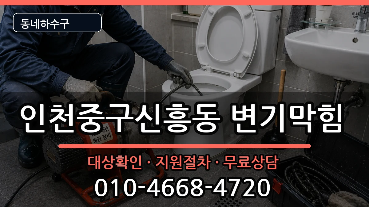 인천중구신흥동 변기막힘 인천중구신흥동 변기막힘 증상 처리 안내 이미지 1