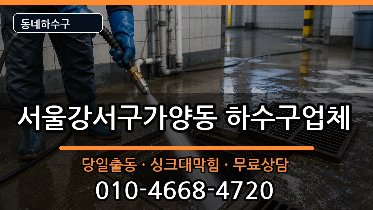 서울강서구가양동 하수구막힘 증상 처리 안내 이미지 1
