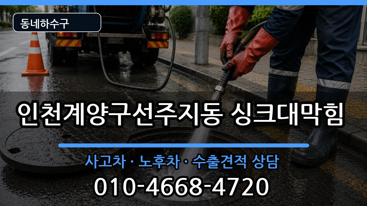 인천계양구선주지동 싱크대막힘 증상 처리 안내 이미지 2