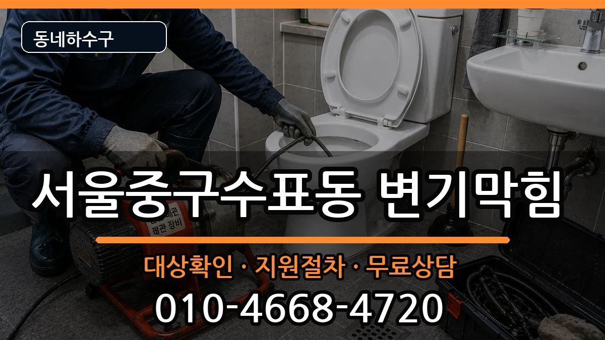 서울중구수표동  변기막힘 비교형