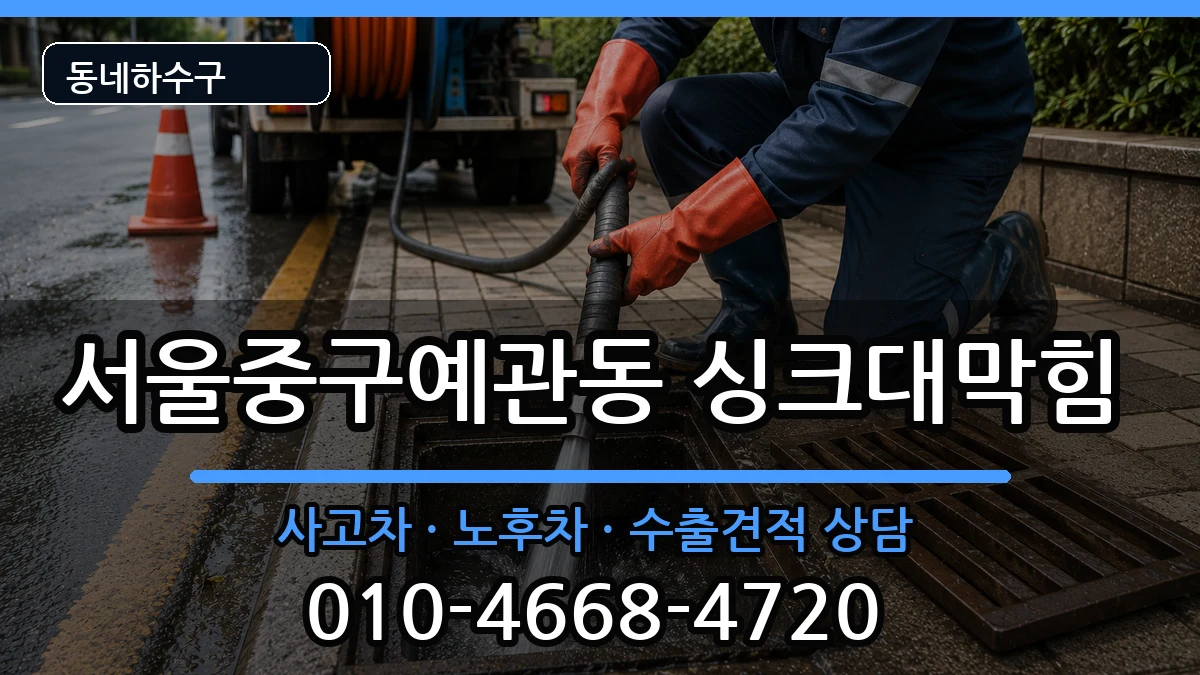 서울중구예관동 싱크대막힘 증상 처리 안내 이미지 3