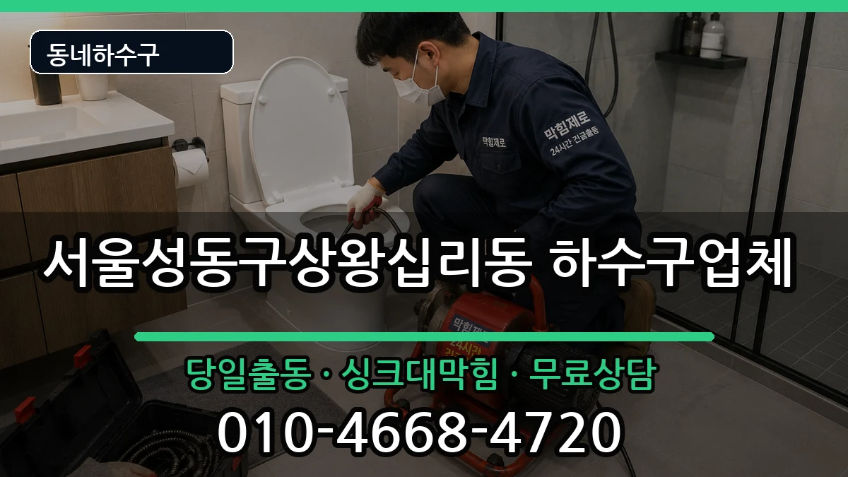 서울성동구상왕십리동 하수구막힘 증상 처리 안내 이미지 3