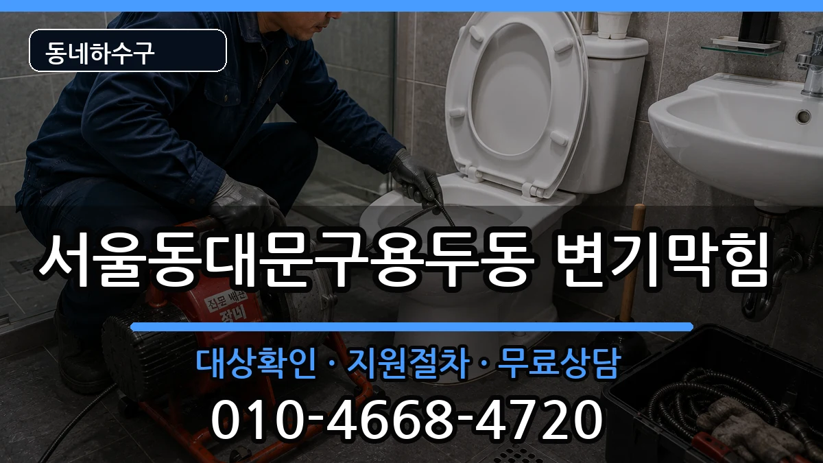 서울동대문구용두동 변기막힘 증상 처리 안내 이미지 2