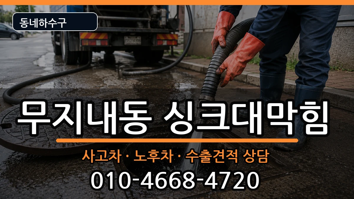 경기시흥시무지내동 싱크대막힘 경기시흥시무지내동 싱크대막힘 증상 처리 안내 이미지 1
