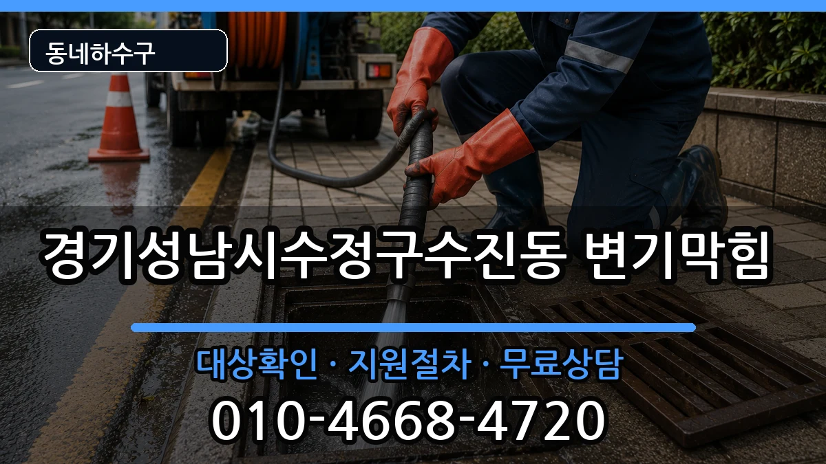 경기성남시수정구수진동  변기막힘 질문형