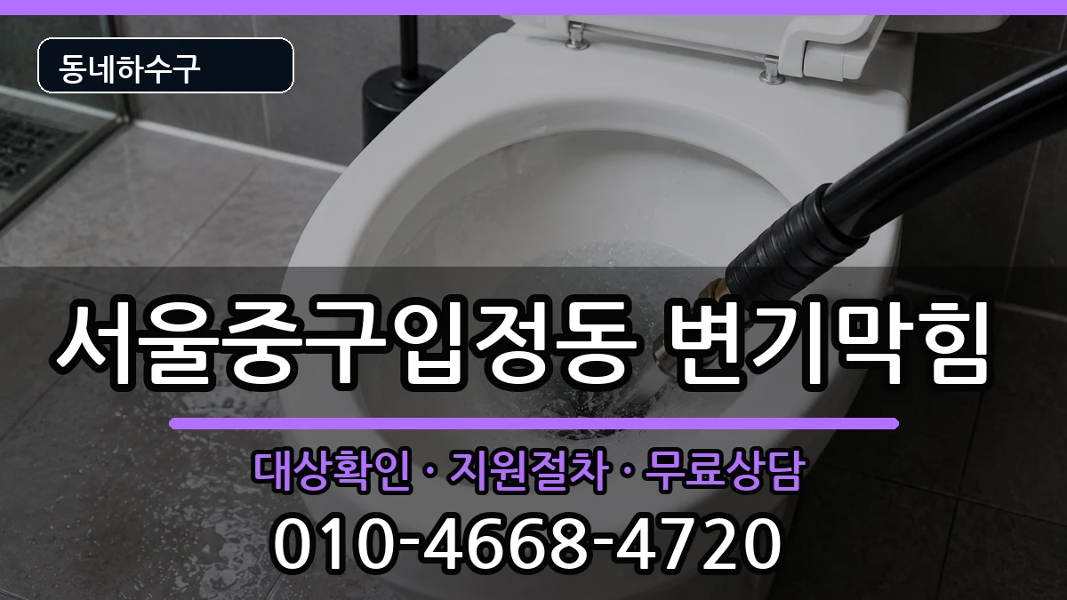 서울중구입정동  변기막힘 준비사항형