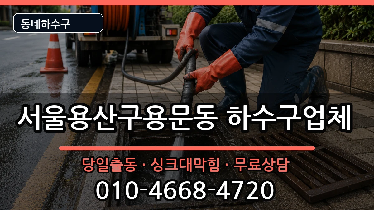 서울용산구용문동 하수구막힘 서울용산구용문동 하수구막힘 증상 처리 안내 이미지 1