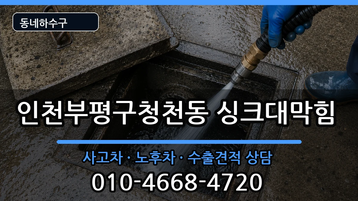 인천부평구청천동 싱크대막힘 인천부평구청천동 싱크대막힘 증상 처리 안내 이미지 2