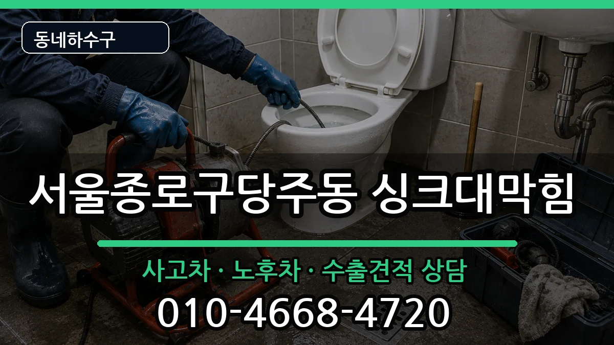 서울종로구당주동 싱크대막힘 증상 처리 안내 이미지 2