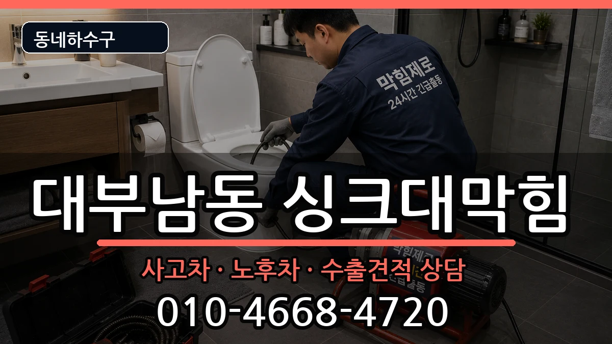 경기안산시단원구대부남동 싱크대막힘 증상 처리 안내 이미지 3