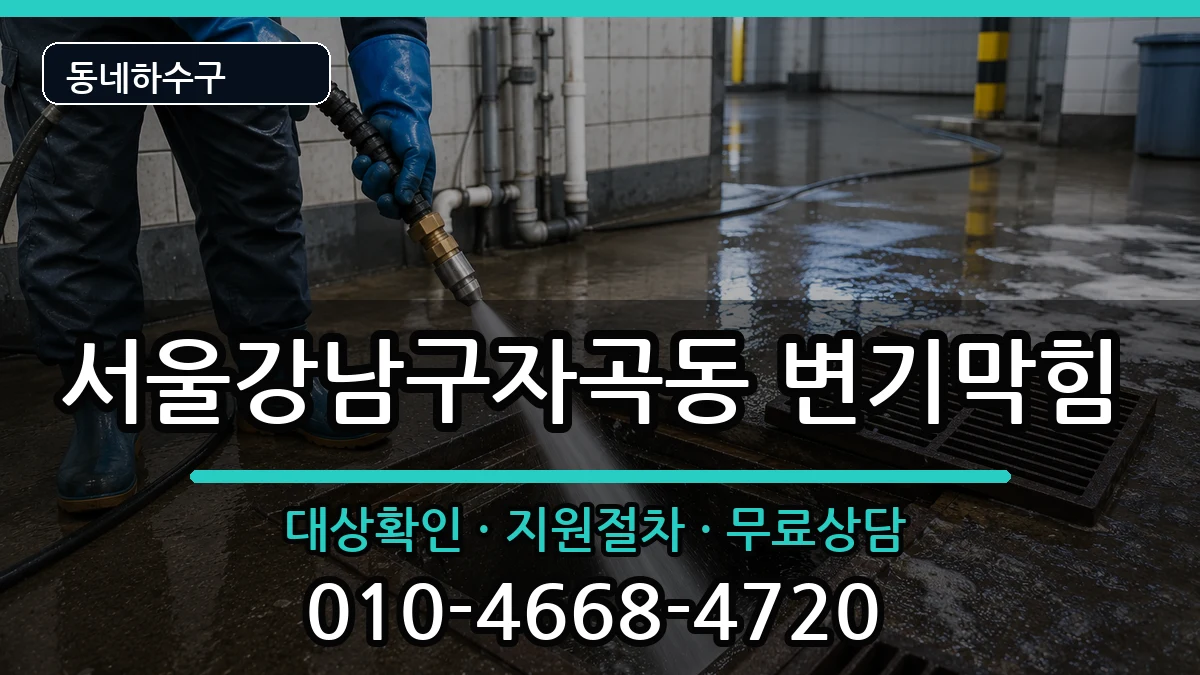 서울강남구자곡동  변기막힘 지역형