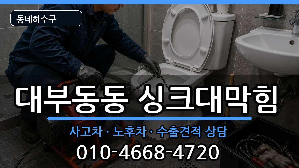 경기안산시단원구대부동동 싱크대막힘 증상 처리 안내 이미지 3