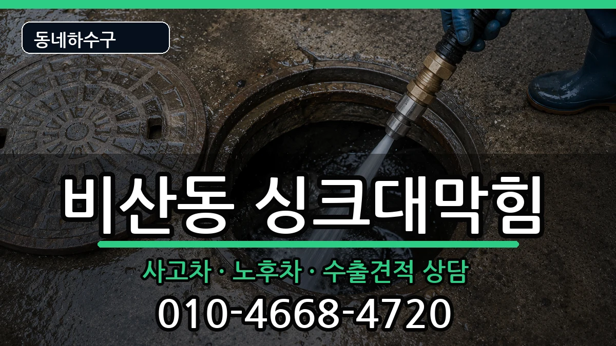 경기안양시동안구비산동 싱크대막힘 증상 처리 안내 이미지 3