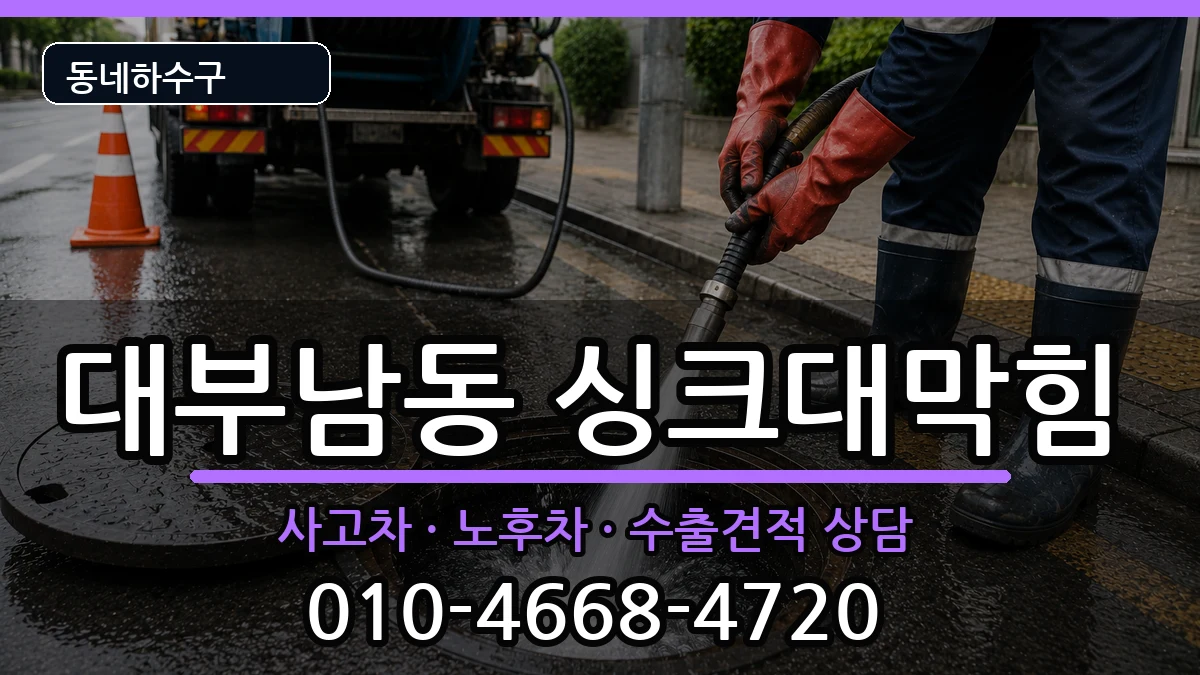 경기안산시단원구대부남동 싱크대막힘 증상 처리 안내 이미지 1