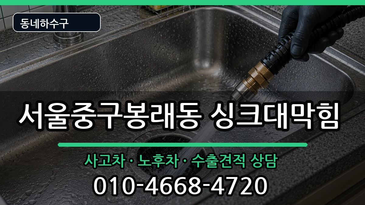 서울중구봉래동 싱크대막힘 서울중구봉래동 싱크대막힘 증상 처리 안내 이미지 1