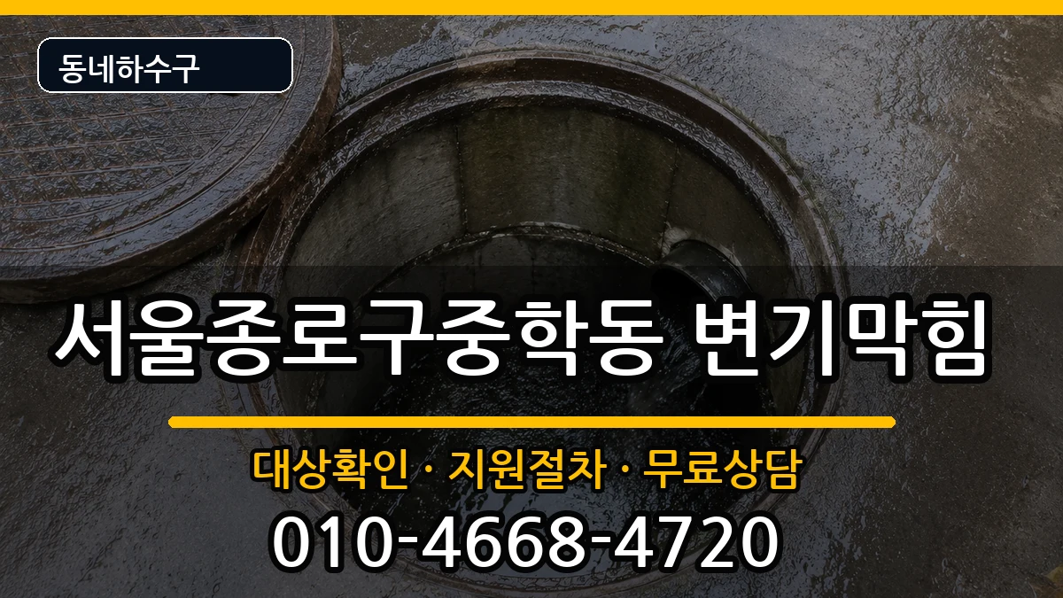 서울종로구중학동 변기막힘 증상 처리 안내 이미지 1