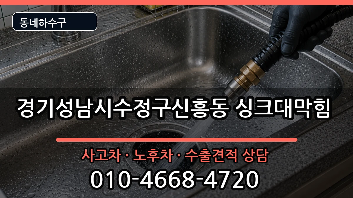 경기성남시수정구신흥동 싱크대막힘 증상 처리 안내 이미지 3