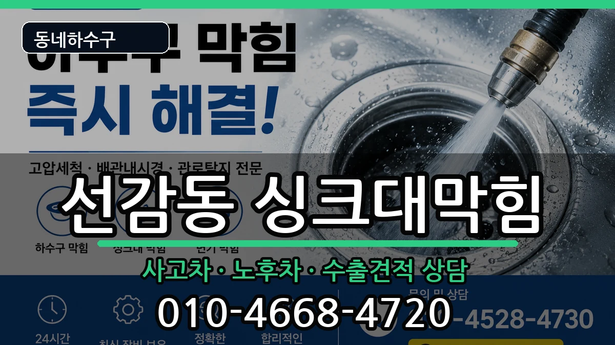 경기안산시단원구선감동 싱크대막힘 증상 처리 안내 이미지 2