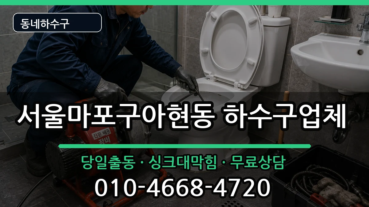 서울마포구아현동  하수구막힘 사례형