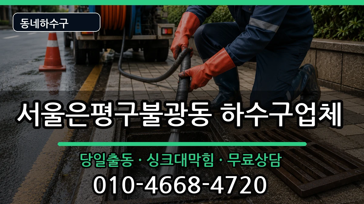 서울은평구불광동 하수구막힘 증상 처리 안내 이미지 3