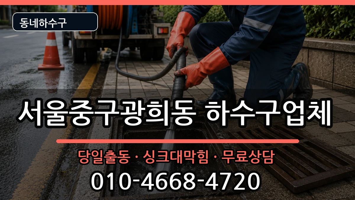 서울중구광희동 하수구막힘 증상 처리 안내 이미지 2