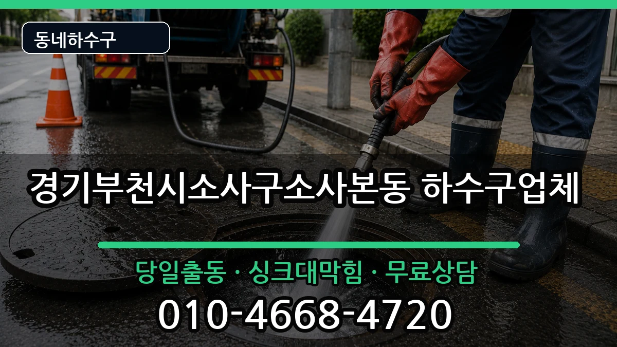 경기부천시소사구소사본동 하수구막힘 증상 처리 안내 이미지 3
