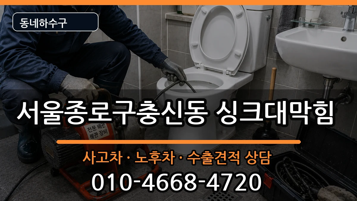 서울종로구충신동 싱크대막힘 서울종로구충신동 싱크대막힘 증상 처리 안내 이미지 1