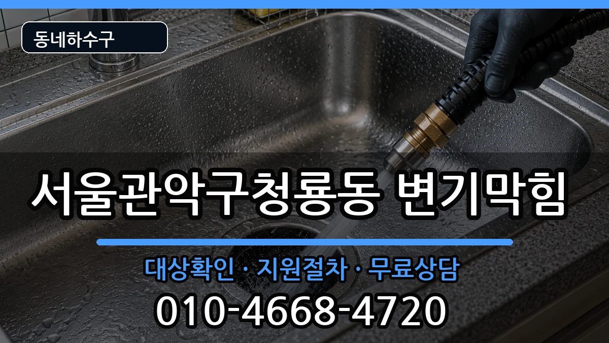서울관악구청룡동 변기막힘 증상 처리 안내 이미지 1