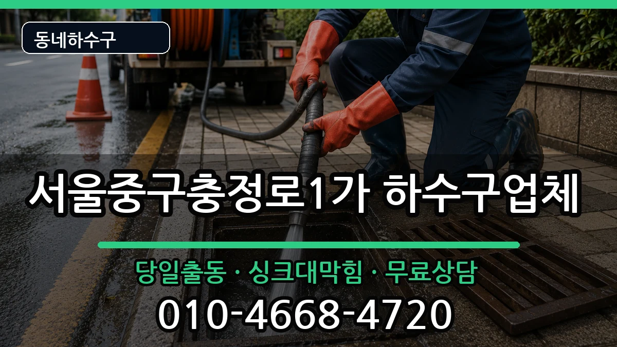 서울중구충정로1가 하수구막힘 증상 처리 안내 이미지 1