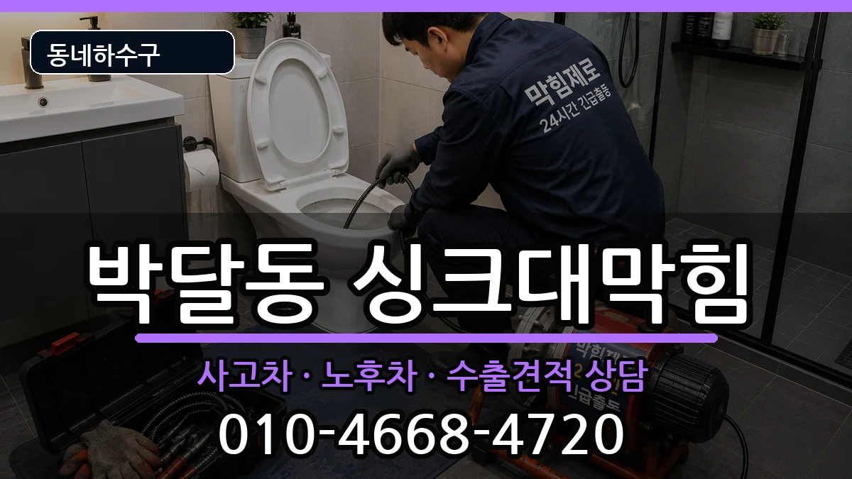 경기안양시만안구박달동 싱크대막힘 증상 처리 안내 이미지 1