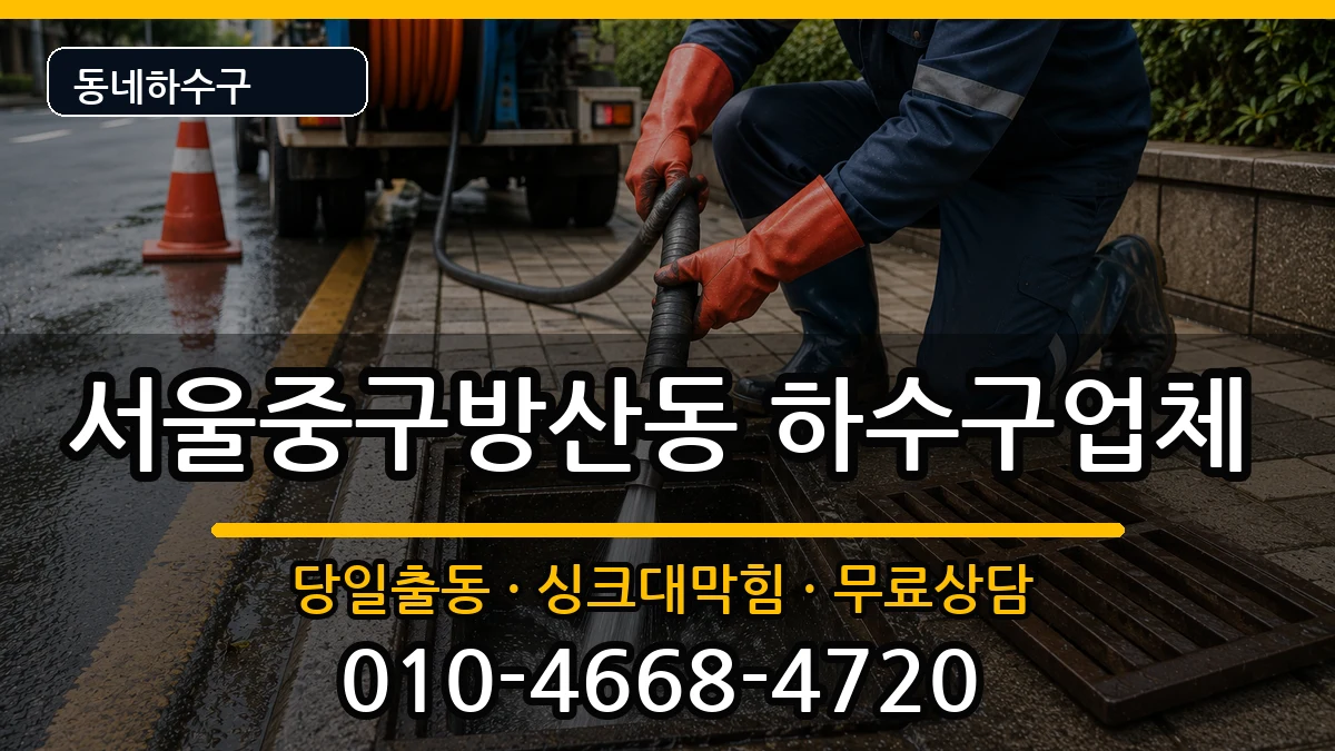 서울중구방산동 하수구막힘 서울중구방산동 하수구막힘 증상 처리 안내 이미지 2