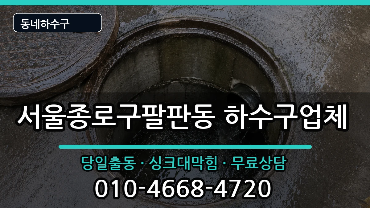 서울종로구팔판동 하수구막힘 서울종로구팔판동 하수구막힘 증상 처리 안내 이미지 1