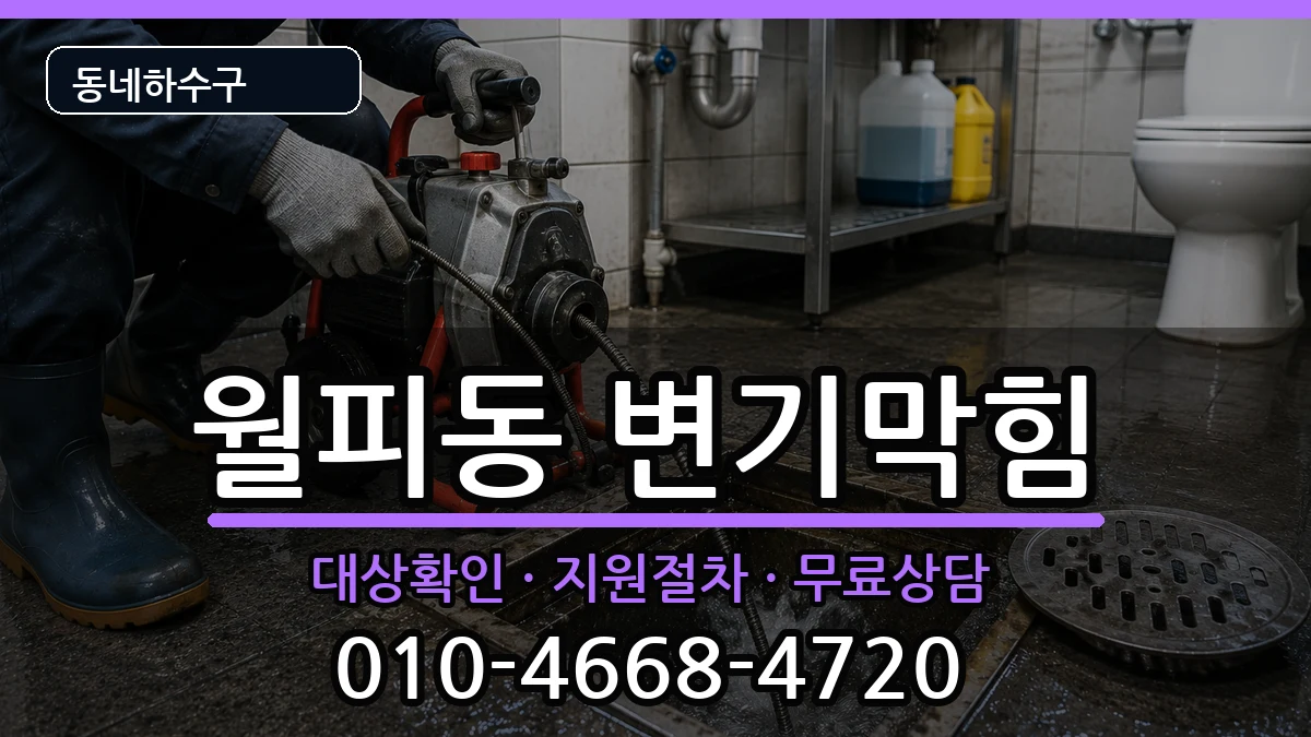 경기안산시상록구월피동  변기막힘 정보형
