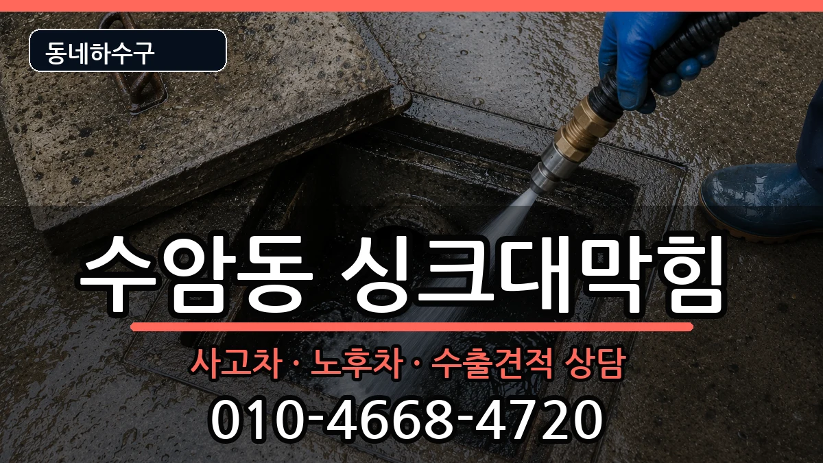 경기안산시상록구수암동 싱크대막힘 증상 처리 안내 이미지 2