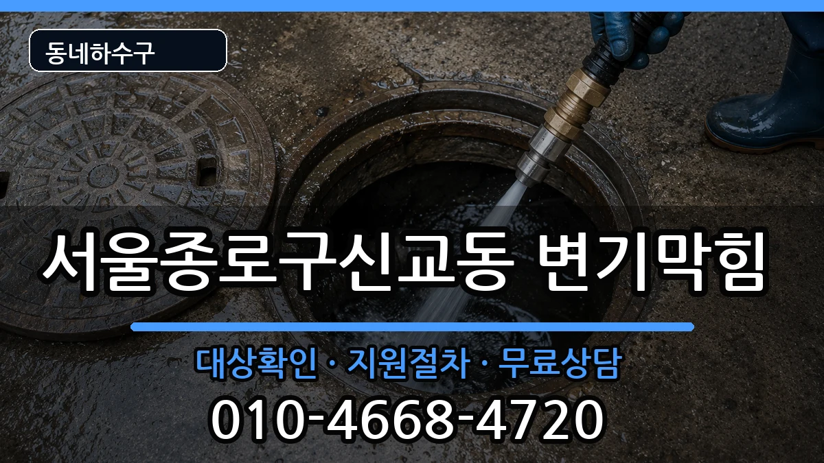 서울종로구신교동 변기막힘 증상 처리 안내 이미지 2