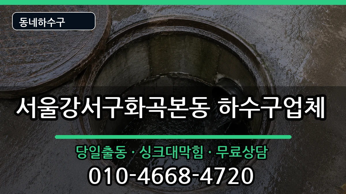 서울강서구화곡본동 하수구막힘 서울강서구화곡본동 하수구막힘 증상 처리 안내 이미지 1