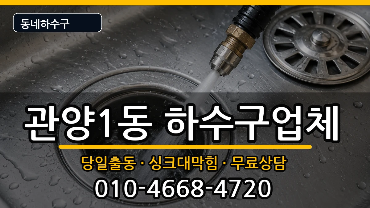 경기안양시동안구관양1동 하수구막힘 증상 처리 안내 이미지 3