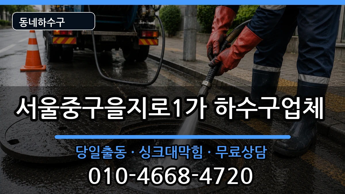 서울중구을지로1가 하수구막힘 서울중구을지로1가 하수구막힘 증상 처리 안내 이미지 1